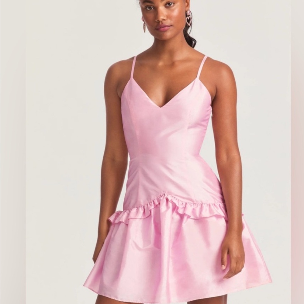 Loveshackfancy Fabiaenne Pink Spaghetti Strap Dress